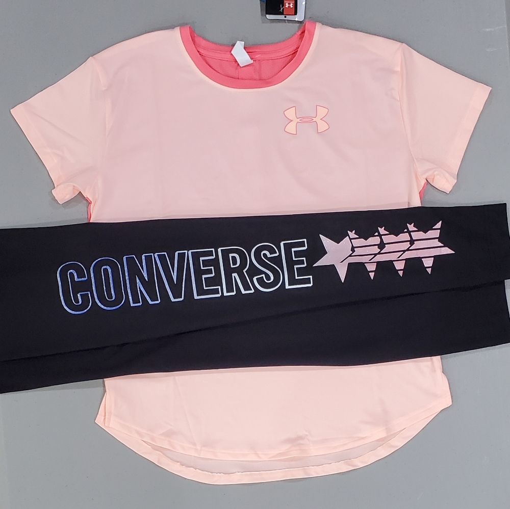 🆕️ Under Armour Tee & Converse Leggings - Picture 3 of 6